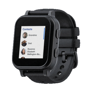 Gabb Watch 3e for kids, white watch band, calling grandma