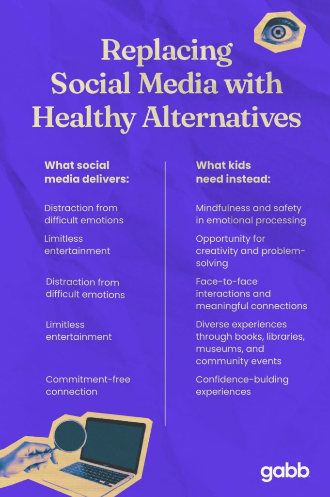 replace social media with healthy alternatives