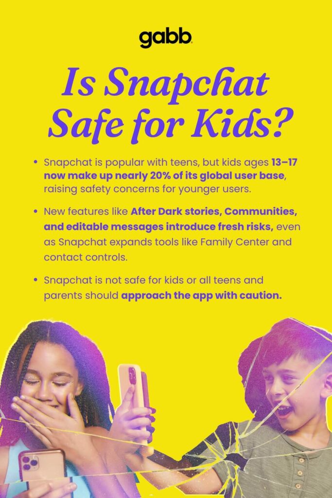 is snapchat safe for kids?