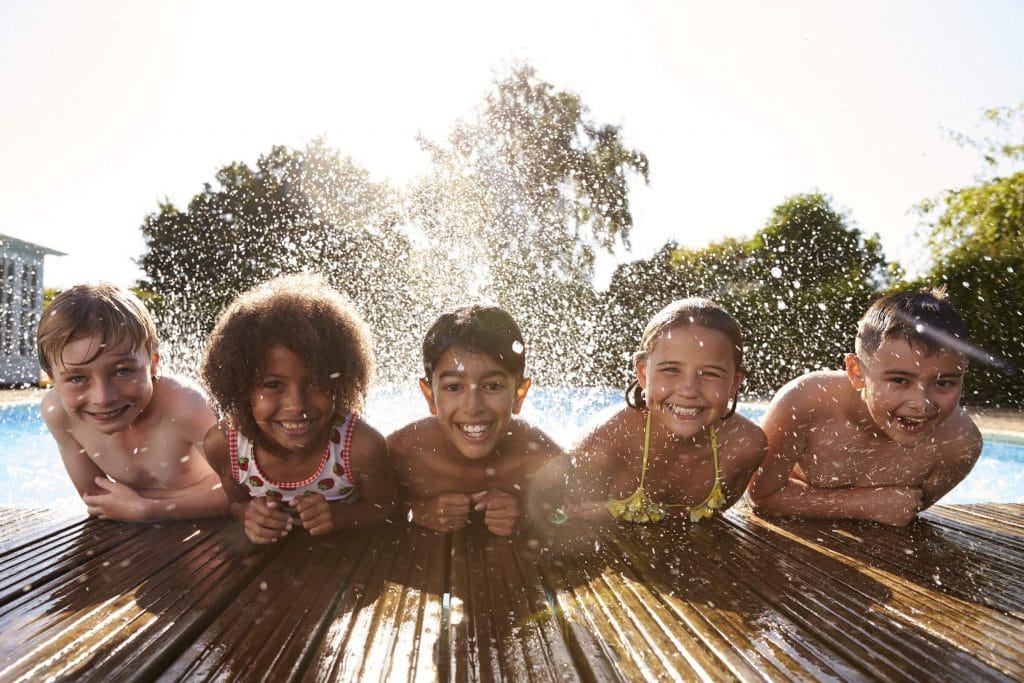 Kids Having Fun At a Pool