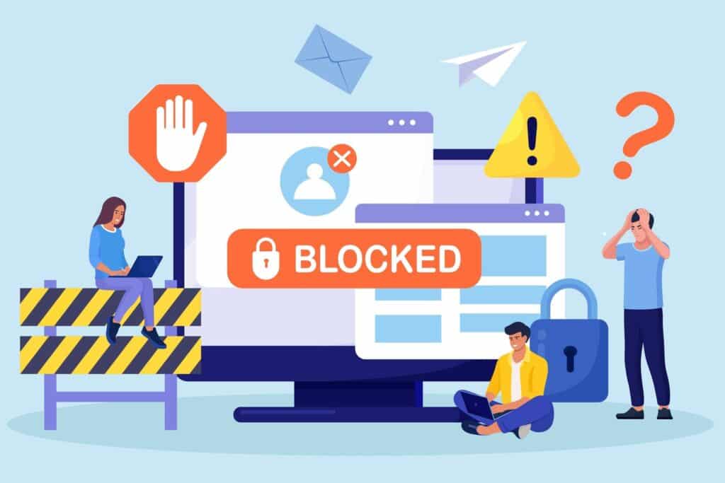 illustration for blocking things online