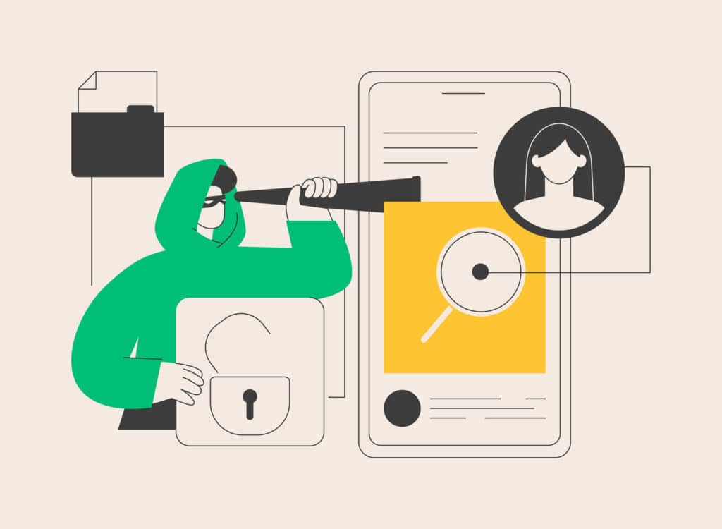 illustration of cyber stalking