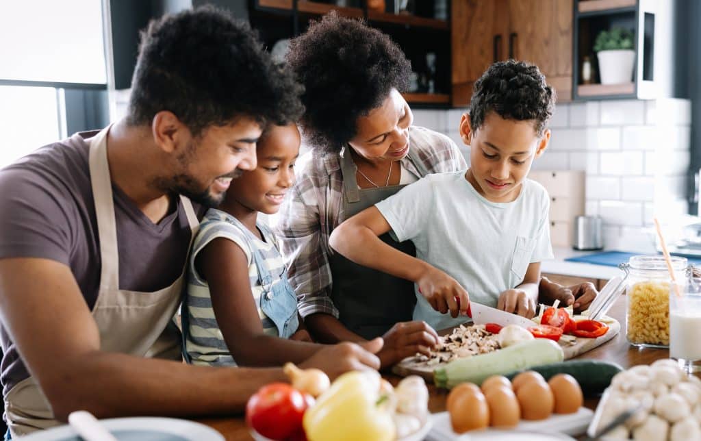 Family Cooking Together
