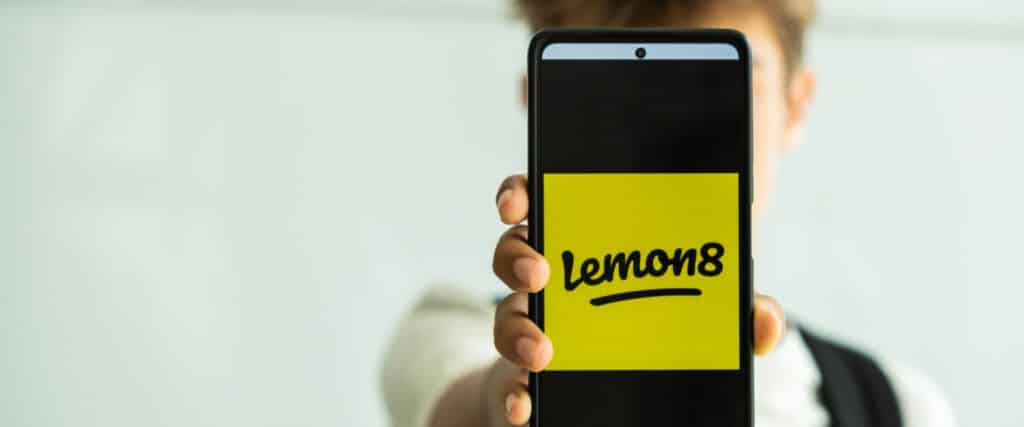 Lemon8 on a cell phone