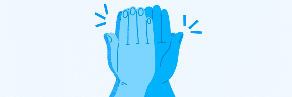 illustration high five