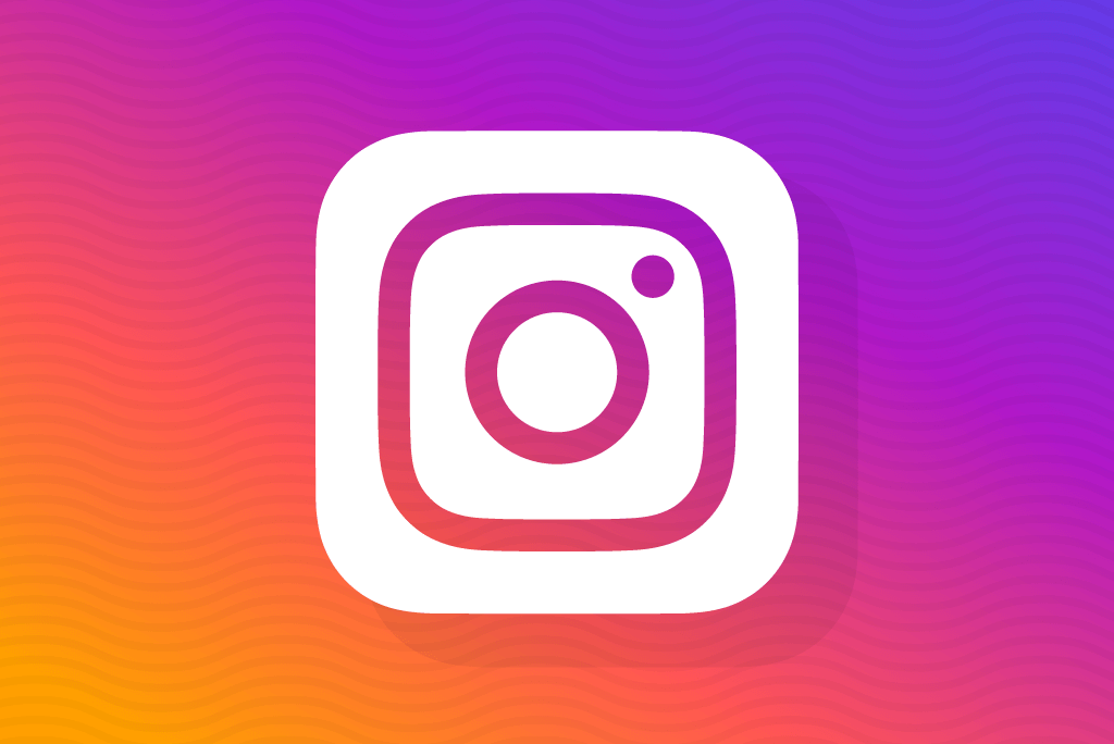 Instagram icon on a gradient background