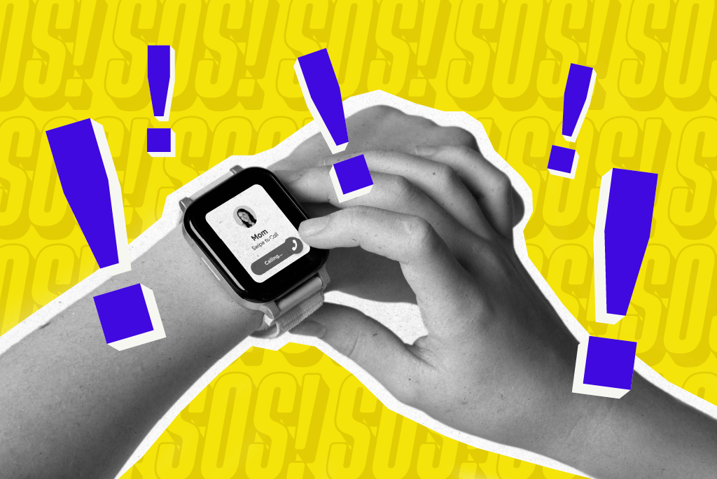 Gabb watch 3 sending an SOS signal