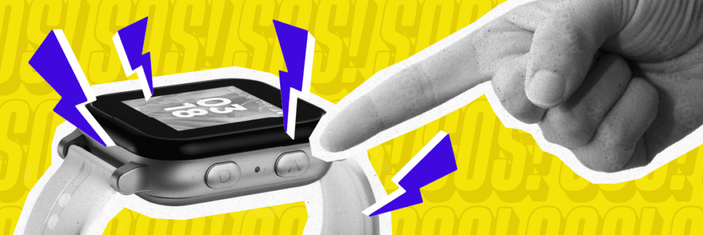 hand pointing at gabb watch