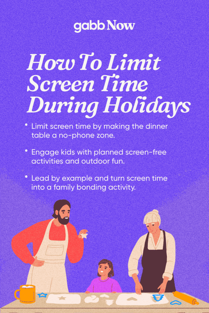 How to limit screen time during the holidays by making the dinner table a no smartphone zone fun activities and lead by example