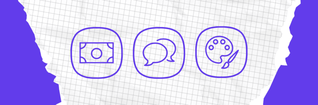 icons for money messages and art