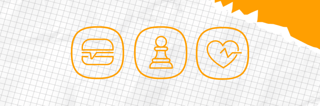 app icons for food entertainment and health