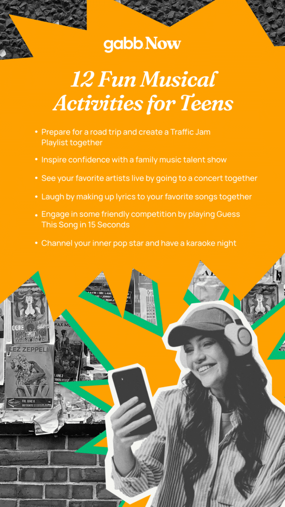 12 musical activities for teens