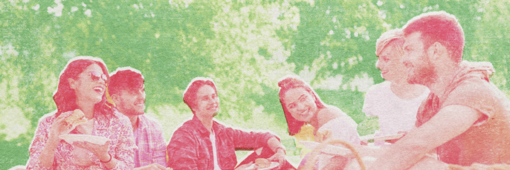 teens sitting around and laughing