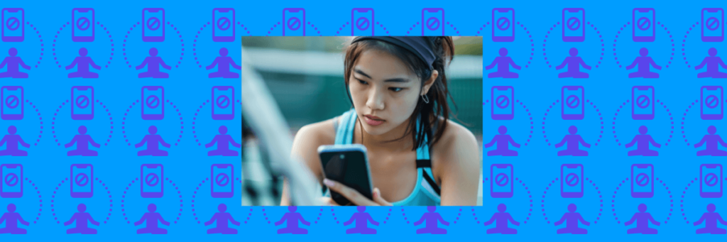 teen girl looking at cellphone