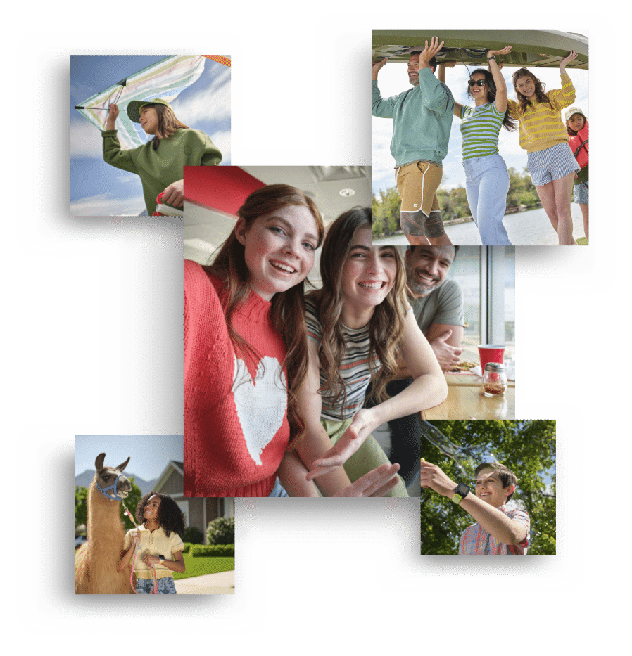 photos of happy kids and families