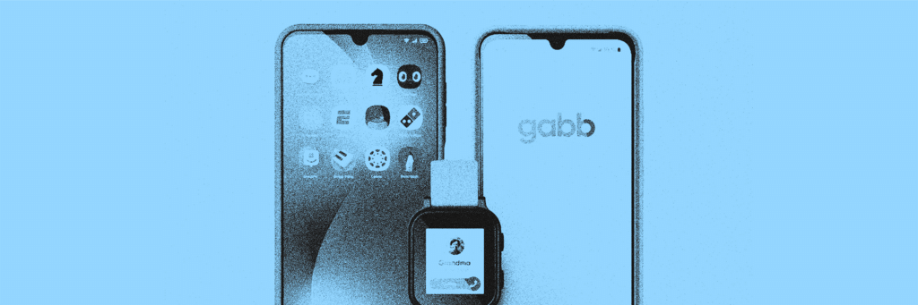 gabb devices with a light blue filter
