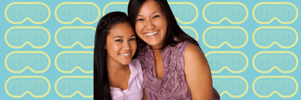 mom and teenage daughter