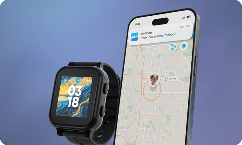 A parents phone receiving a safe zone notification