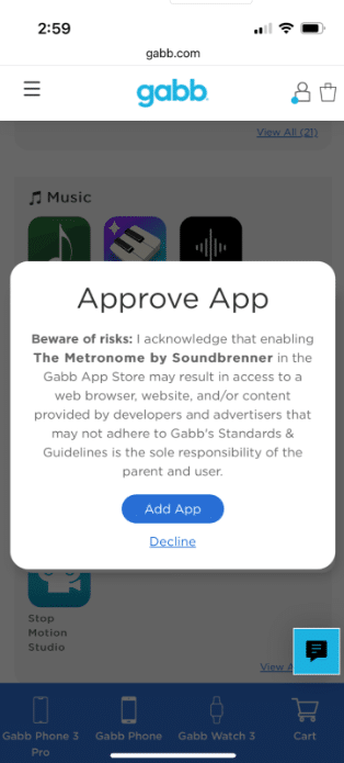 gabb app guide approve app