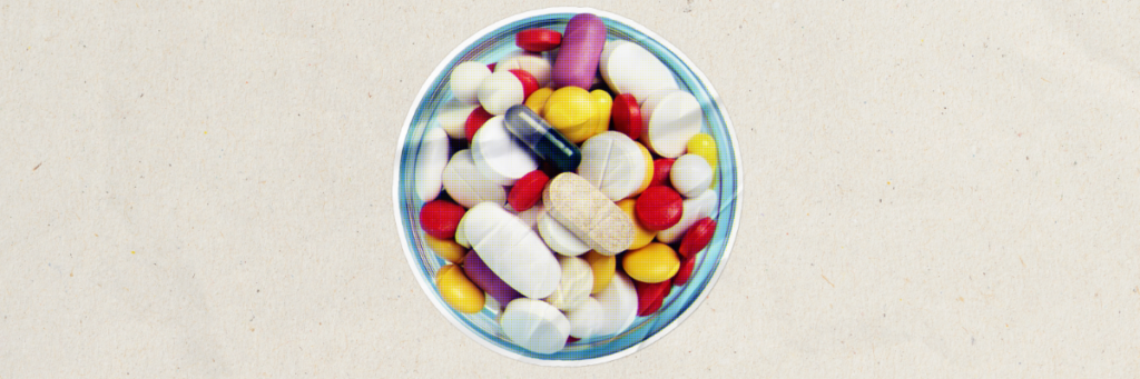 bowl of drugs and pills