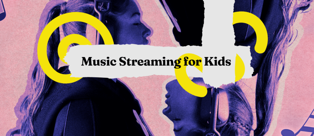 A stylized image of a teen listening to music